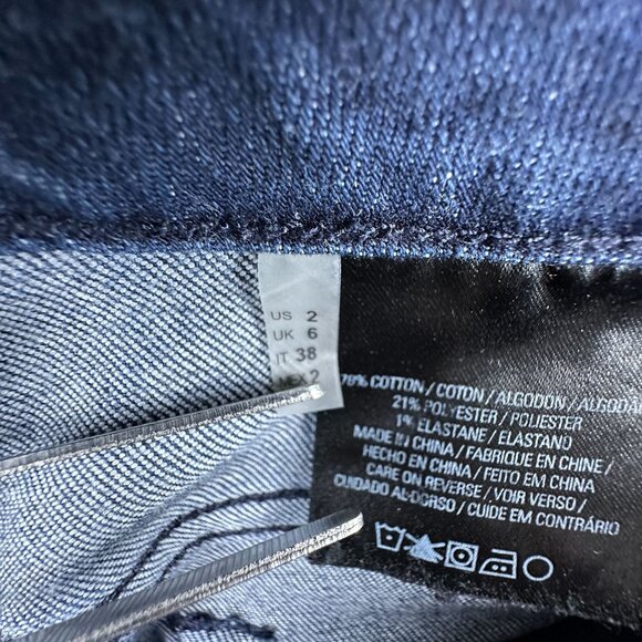 Tahari Skinny Jeans Womens Size 2 Low Rise Dark Wash Denim Stretch Blue - Picture 6 of 13